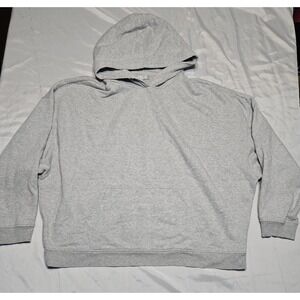 Nuuds Vintage Fleece Hoodie‎ Pullover Grey XXL Oversized Drop Shoulder See Pics
